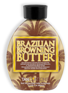 Brazillian Browning Butter™ Powerful Guarana Extracts & Antioxidant Rich Guava.  This ultra-lush dark tanning butter will melt into your skin while providing plush hydration with the use of Cupuacu Butters & Coconut Oils. Infused with golden brown tanning intensifiers, your skin will get a tan of the tropics without the use of self-tanning agents.