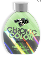 Chronic Color™ Natural Botanical Bronzer with 675 MG of THC Free CBD Cannabis Complex  This botanical blend utilizes natural bronzing agents for deep, dark results without the use of selftanners. Concentrated levels of CBD isolate allow for a relaxing, calming and restorative session. Age-defying anti-inflammatory agents and blemish balanc-ing properties allow your skin to be boosted to new tanning heights!