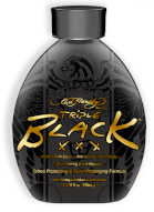 Triple Black™ Instant Dark Color —Anti-orange Technology —
Skin Firming Black Bronzer Tattoo Protecting & Color Prolonging Formula  This ultra-black formula utilizes 4 dark tan activators and 2 melanin stimulators to ensure your skin gets superior dark color that lasts days longer than the competition! Anti-Orange technologies plus tattoo and color fade protectors allows your skin to develop flawless, instant dark color after every session.