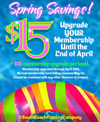 April Promo: Spring Savings! $15 Upgrade Your Membership Until The End Of April!