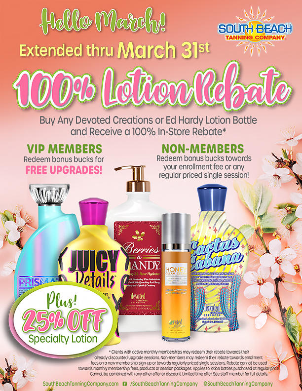 March Promo: 100% Lotion Rebate