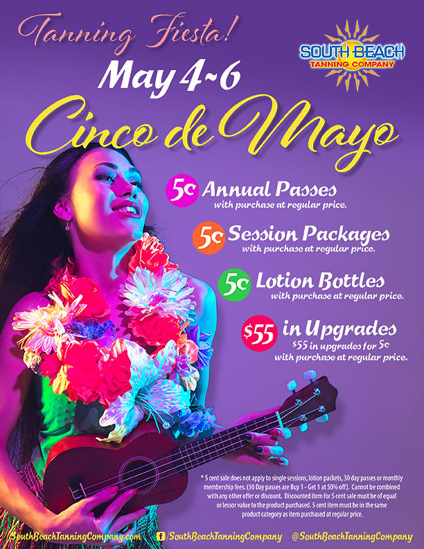 May Promo: Tanning Fiesta! Cinco de Mayo!