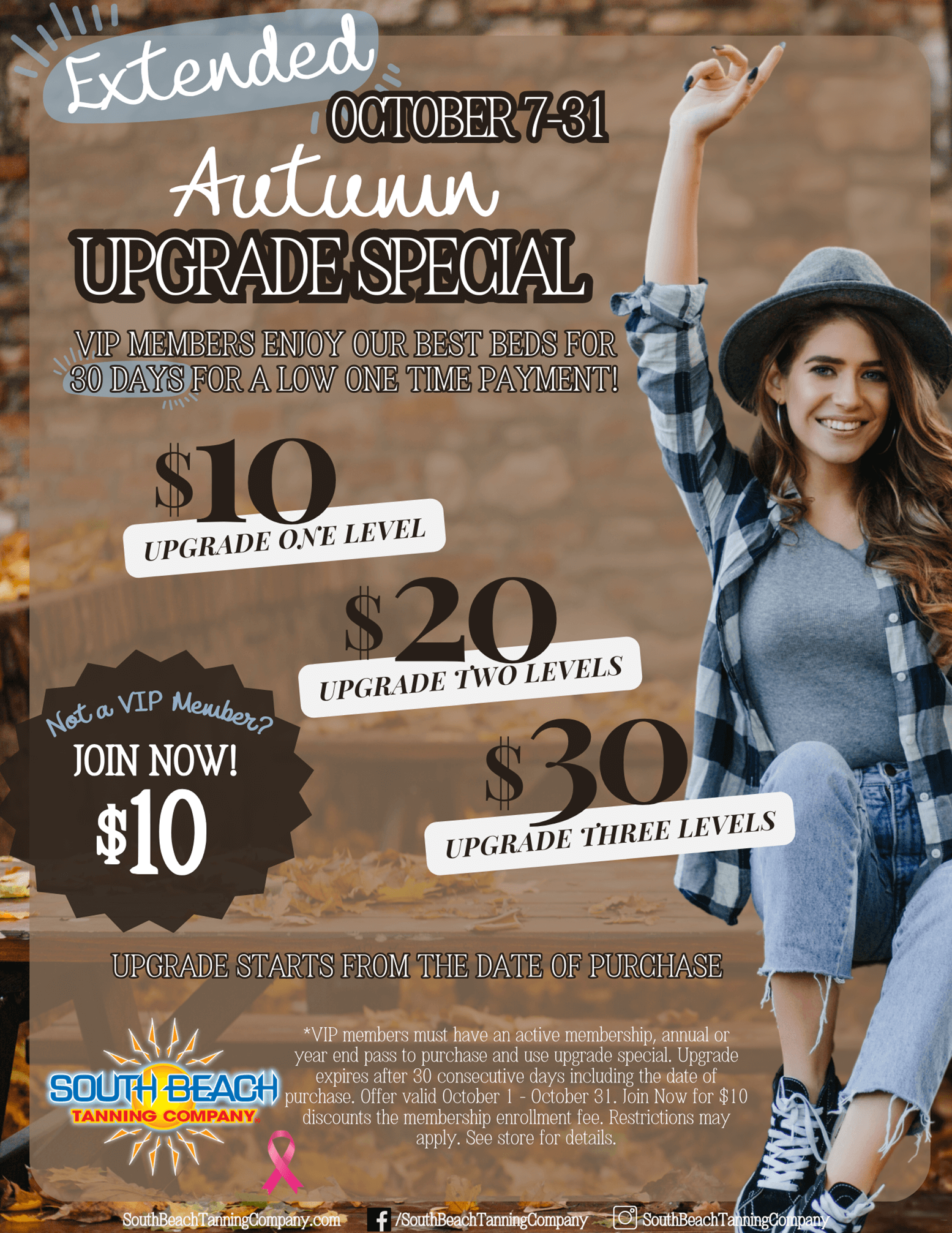 Extended: October 7-31 autumn upgrade special vip members enjoy our best beds for 30 days for a low one time payment! $10 upgrade one level $20 upgrade two levels not a vip members join now! $10 $30 upgrade three levels upgrade starts from the date of purchase