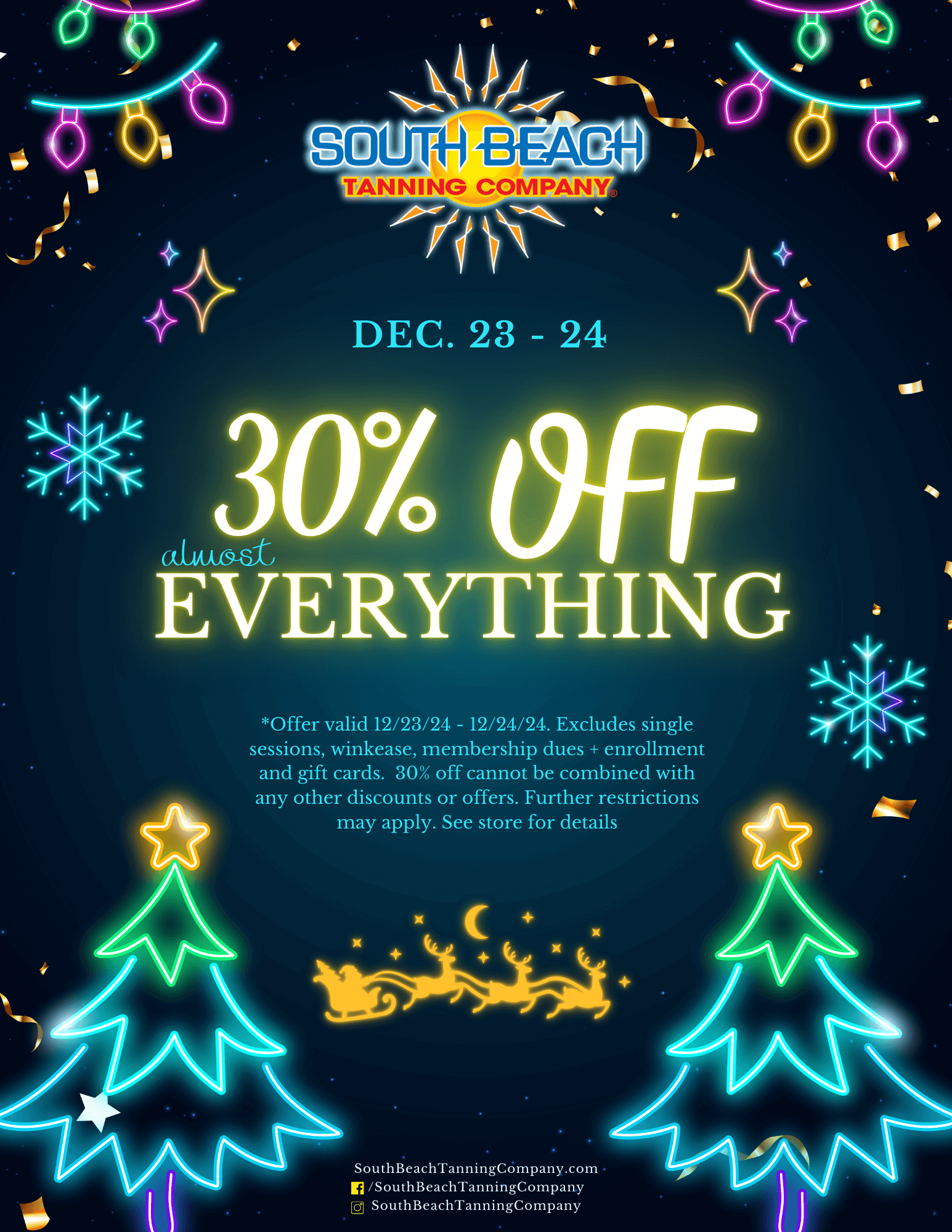 Dec. 23 - 24 Almost 30% Off Everything