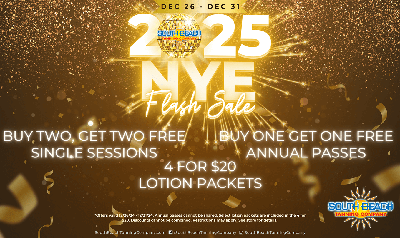 Dec 26 - Dec 31 2025 Nye Flash Sale Buy One Get One Free Annual Passes Buy Two, Get Two Free Single Sessions 4 For $20 Lotion Packets