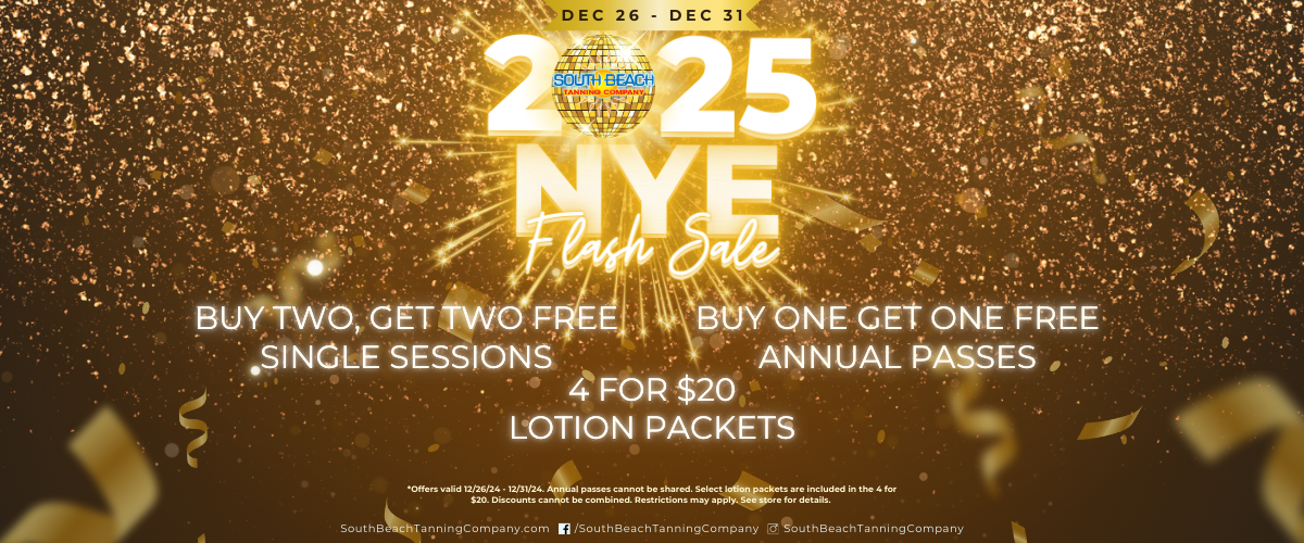 Dec 26 - Dec 31 2025 Nye Flash Sale Buy One Get One Free Annual Passes Buy Two, Get Two Free Single Sessions 4 For $20 Lotion Packets