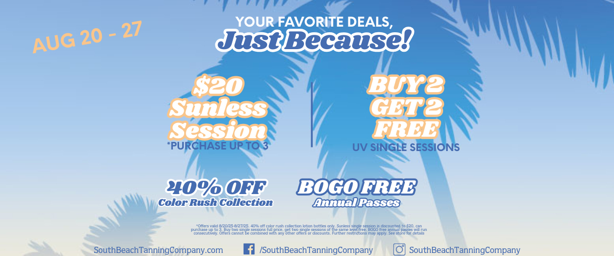 Your Favorite Deals, Just Because! Aug 20-27, 40% OFF Color Rush Collection