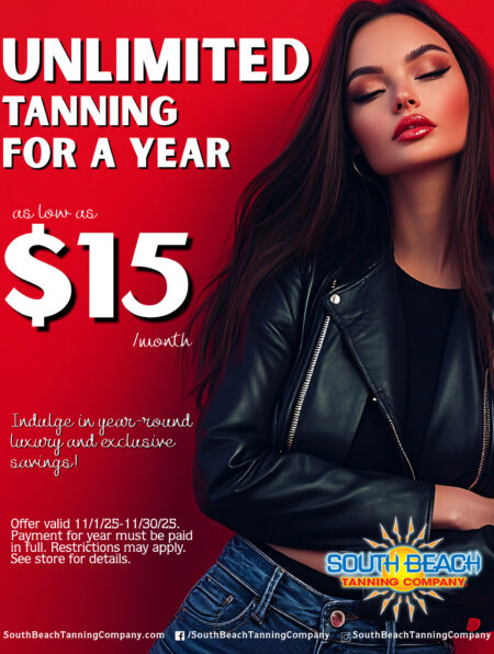 Unlimited Tanning For A Year as Low as $15/Month