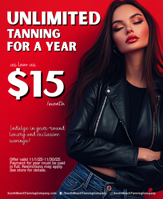 Unlimited Tanning For A Year as Low as $15/Month Unlimited Tanning For A Year as Low as $15/Month