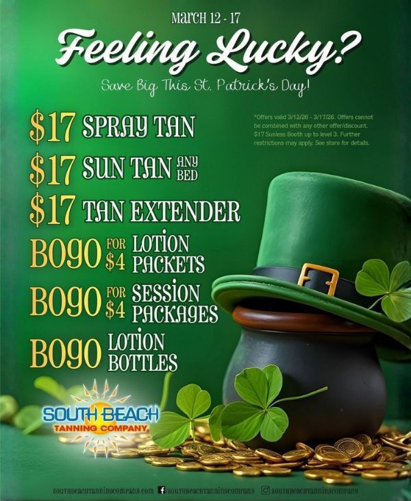 March 12-17 Feeling Lucky? Save Big this St. Patrick's Day!